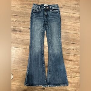 BKE Youth Flare Jeans Girls Size 8 Dark Wash Bell Bottom NWOT